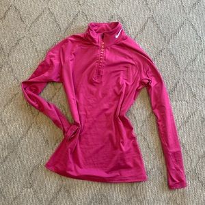 Pink long sleeve Nike 1/4 zip